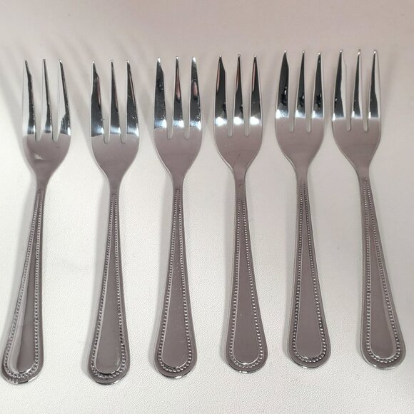 Vintage Cutlery Dessert Fork Set – Stainless Steel, Boxed, 5.5” - Picture 9 of 9